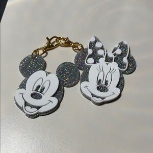 Stoney Clover Lane Silver and White Key & Card Holder